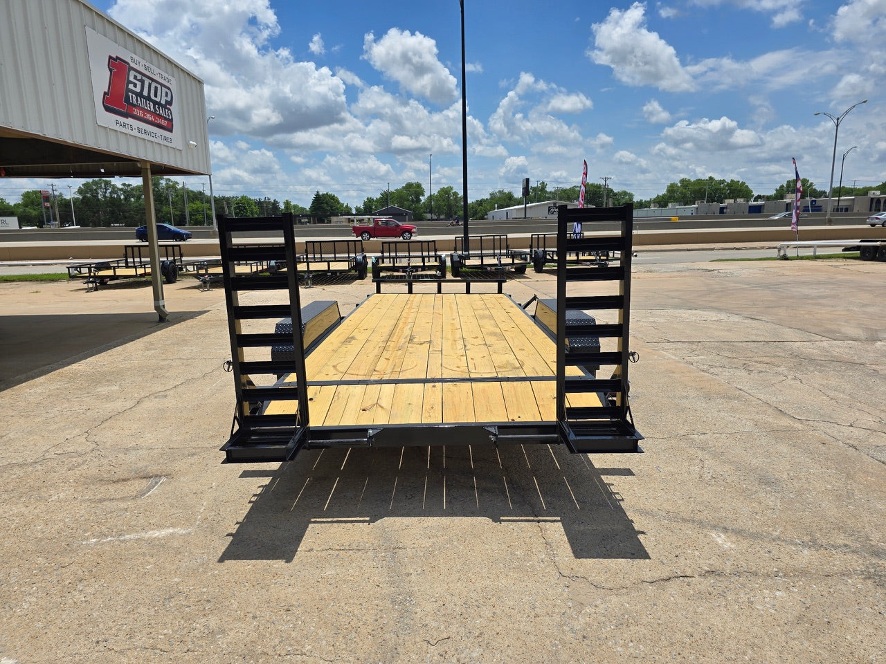 Precision 83"X20' 10K Car Hauler STANU UP RAMPS P252796