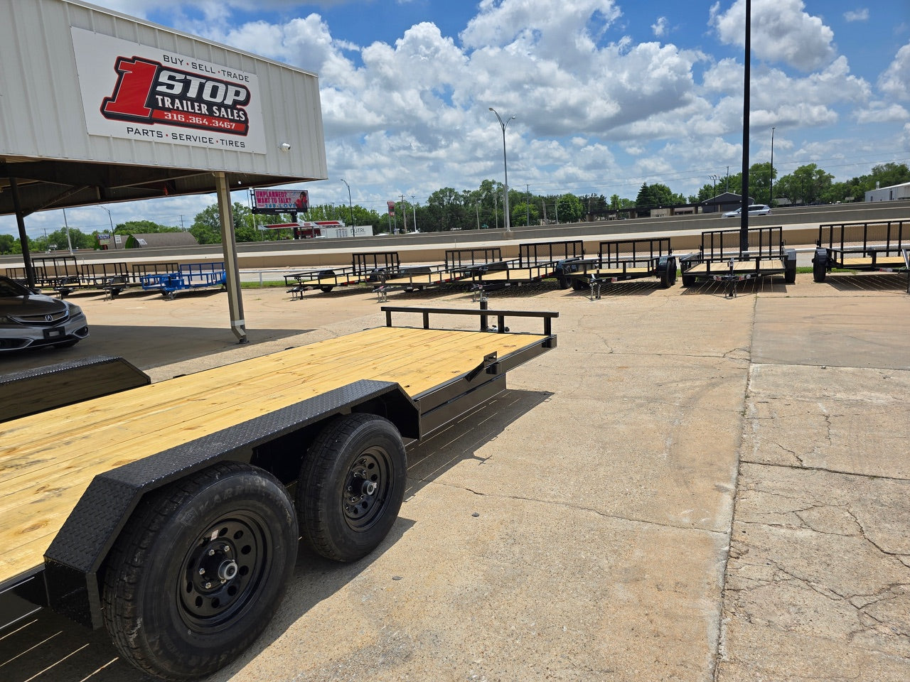 Precision 83"X20' 10K Car Hauler STANU UP RAMPS P252796